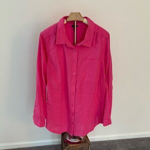 Torrid Fuchsia Button Down Shirt